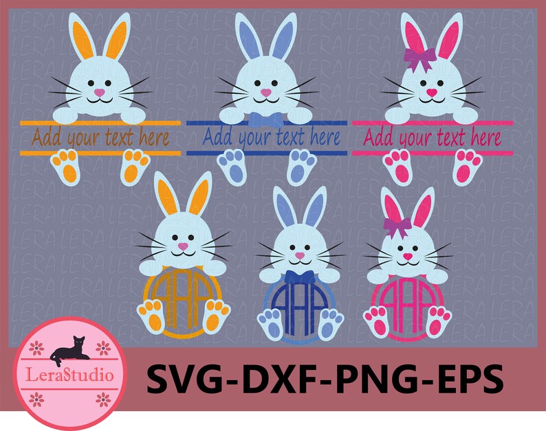 Download 60 % OFF Easter Bunny SVG Bunny Split monogram SVG Bunny ...