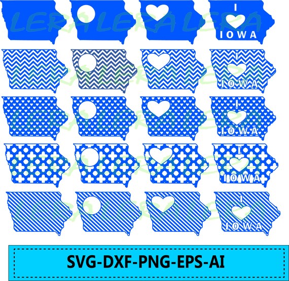 60 OFF Iowa State SVG Iowa Frames Iowa Cricut file Etsy