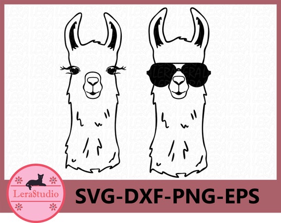 Download 60 Offllama Svg Llama Face Svg Llama In Glasses Svg Lama Etsy