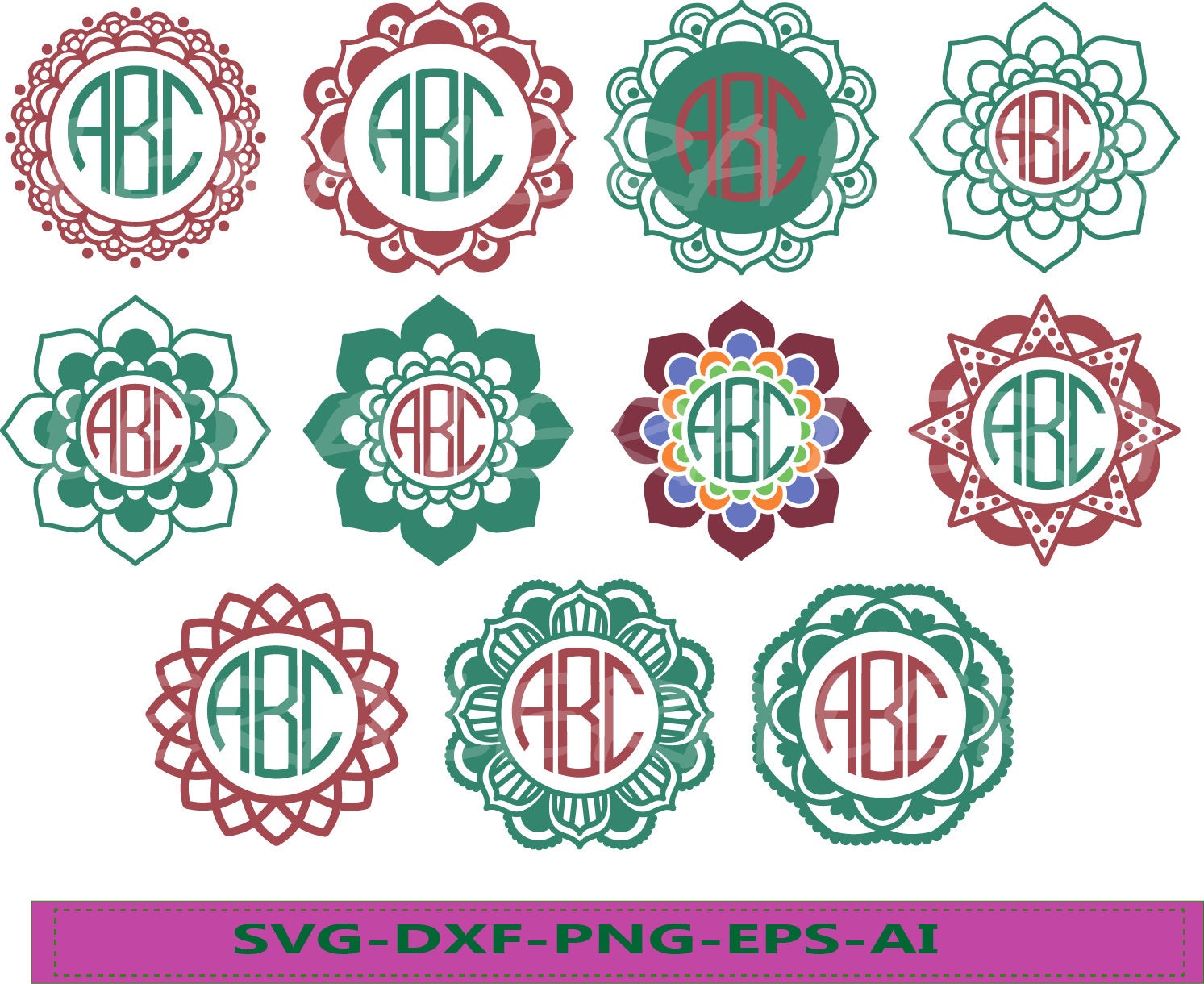 Download 60 % OFF Mandala Circle Monogram svg Mandala svg Mandala ...