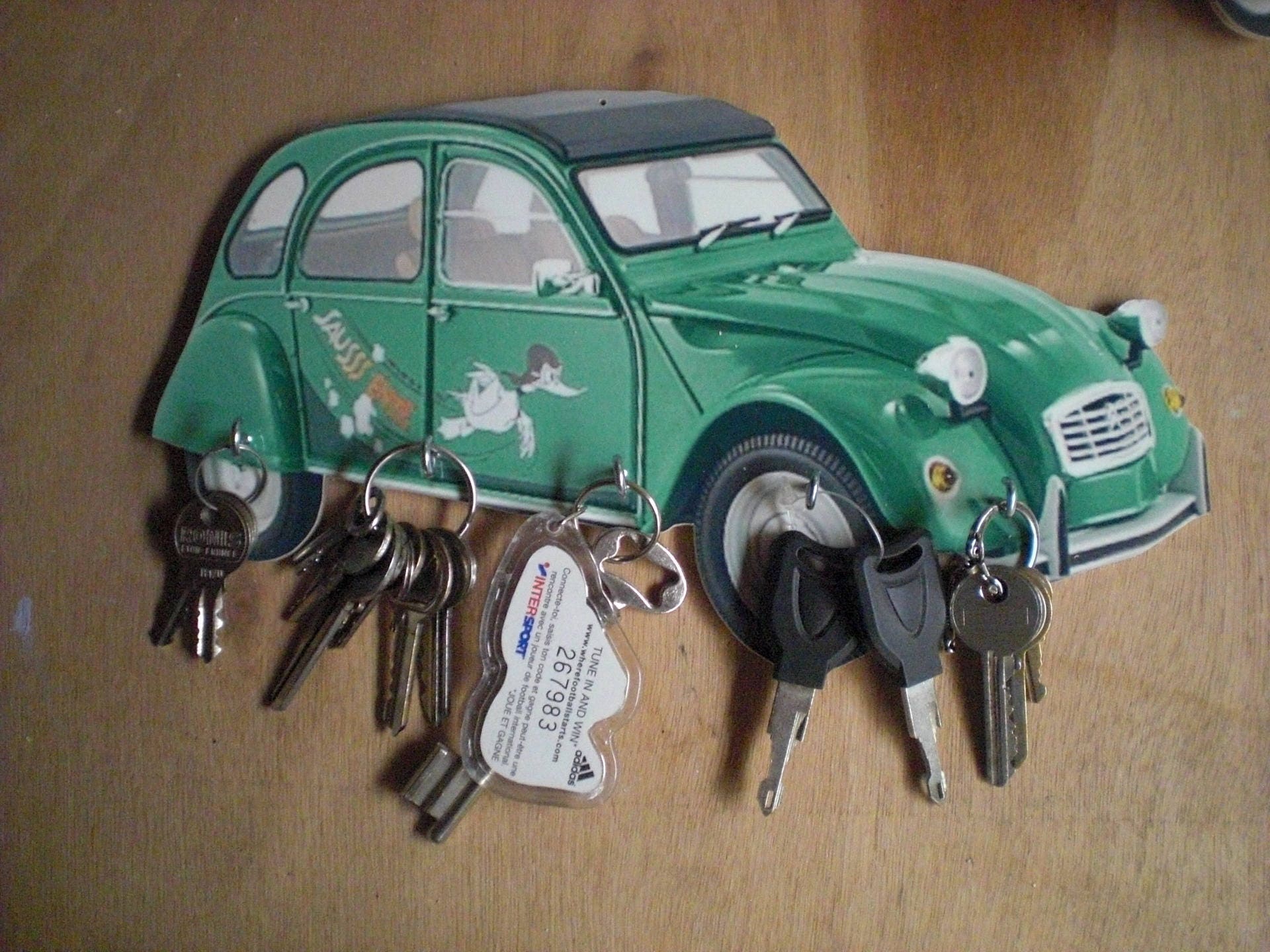 Porte Clés Mural Citroen 2 Cv Canard, Accroche Vintage Personnalisé, Portrait Pet, Cadeau Personnali