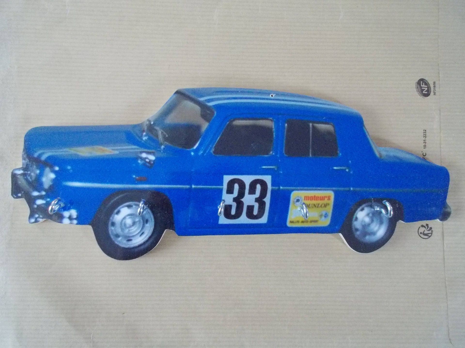 Porte Clés Mural Renault 8 Gordini Rallye, Accroche Vintage Personnalisé, Portrait Pet, Cadeau Perso