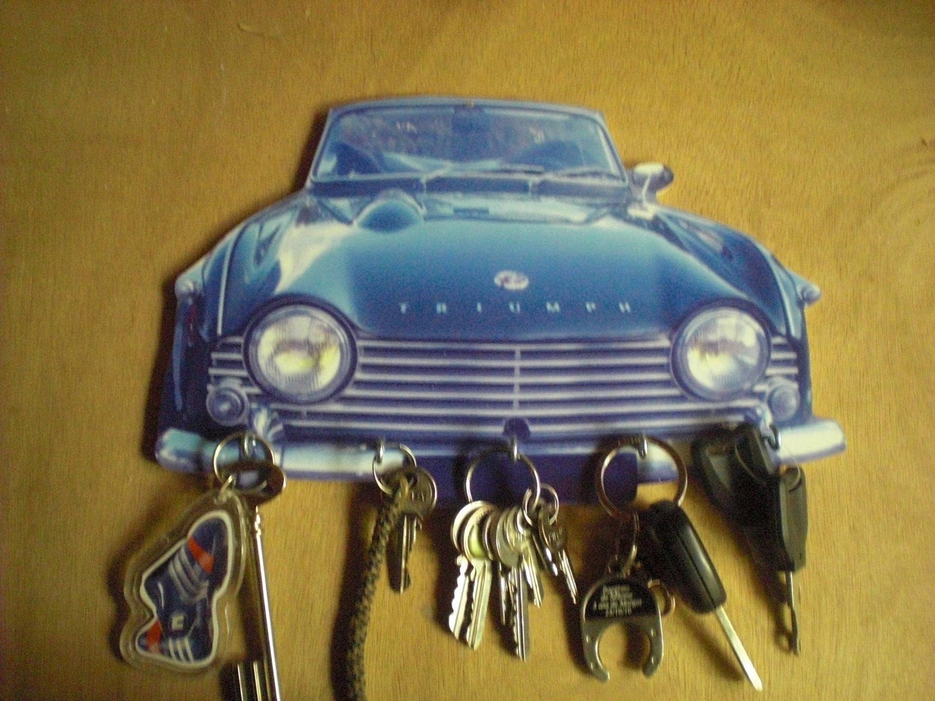 Porte Clés Mural Triumph, Accroche Vintage Personnalisé, Portrait Pet, Cadeau Personnalisé