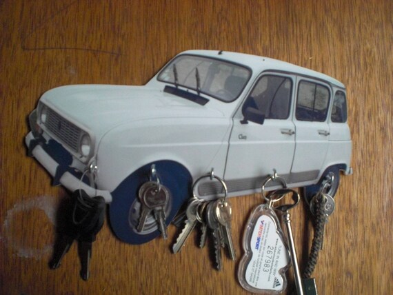 Porte-clés Renault 4L Parisienne En Métal - Rouge - Modèle 1:64 - Neuf - Idée Cadeau Vintage