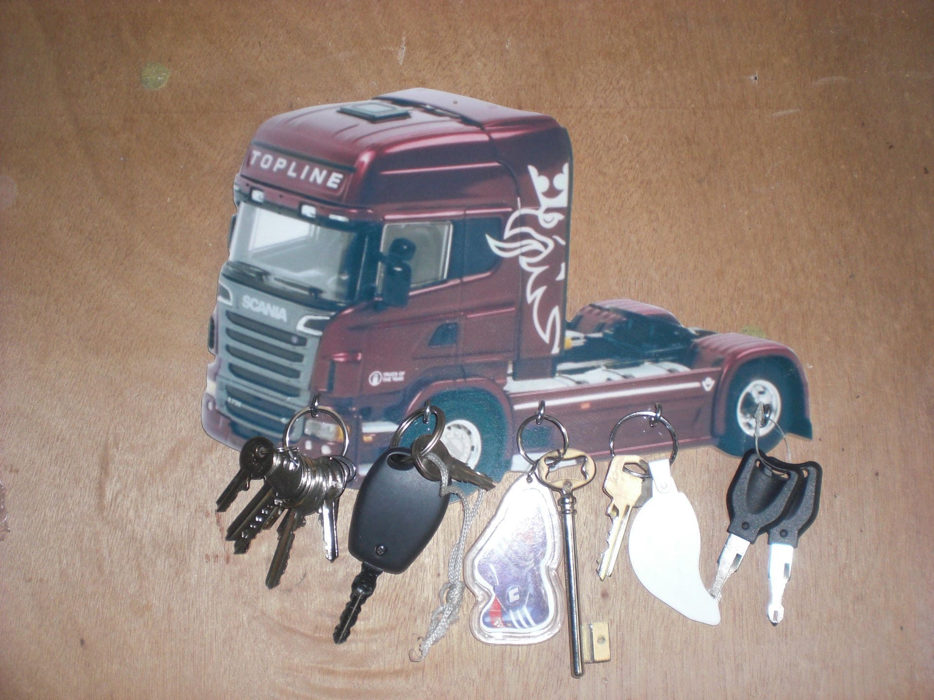 Porte Clés Mural Camion Scania /Accroche Vintage Personnalisé