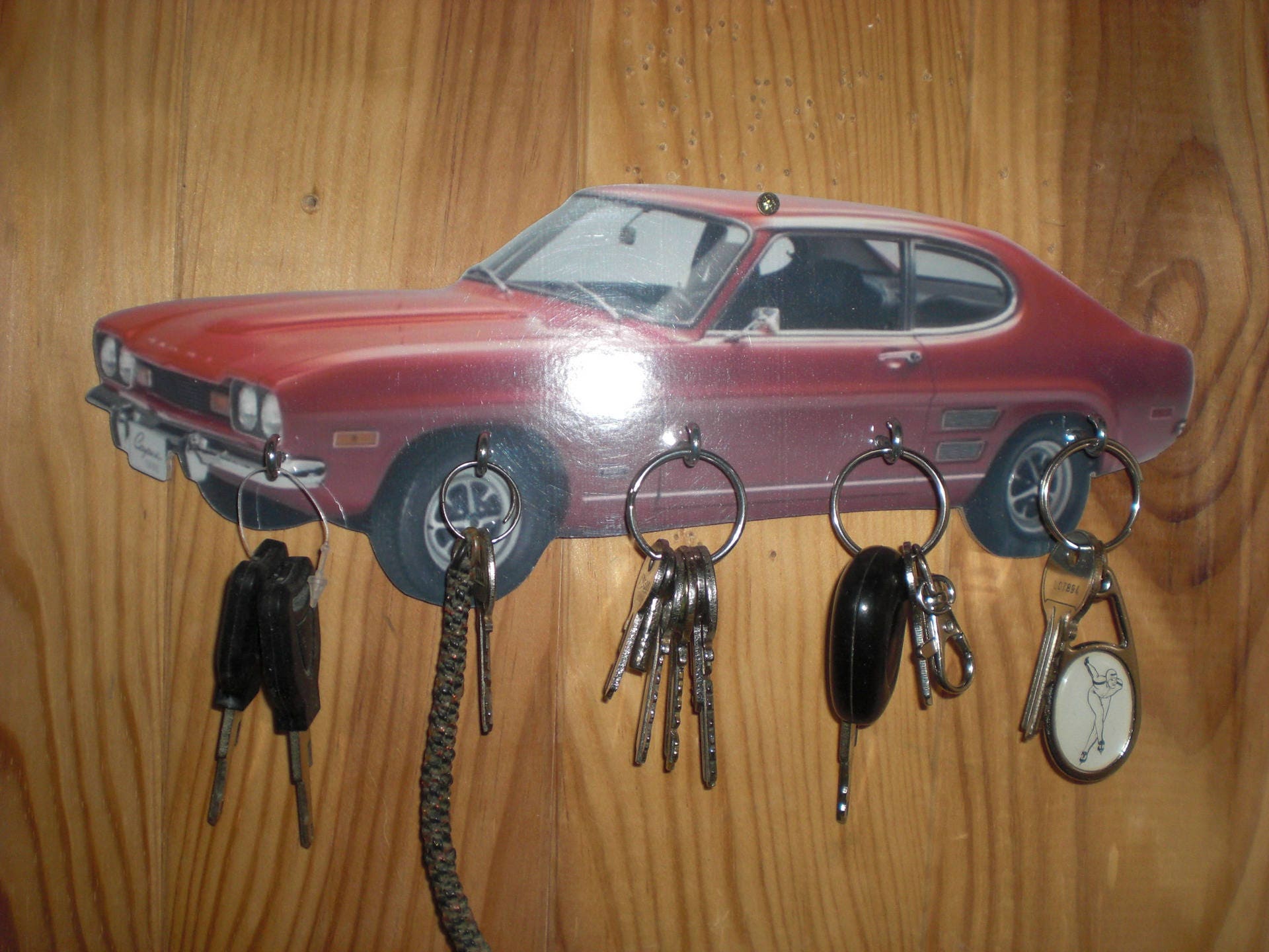 Porte Clés Mural Ford Capri, Accroche Vintage Personnalisé, Portrait Pet, Cadeau Personnalisé