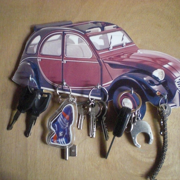 vintage 2cv charleston citroen  accroche clés/2cv citroen charleston porte clés,Hang on keys wall