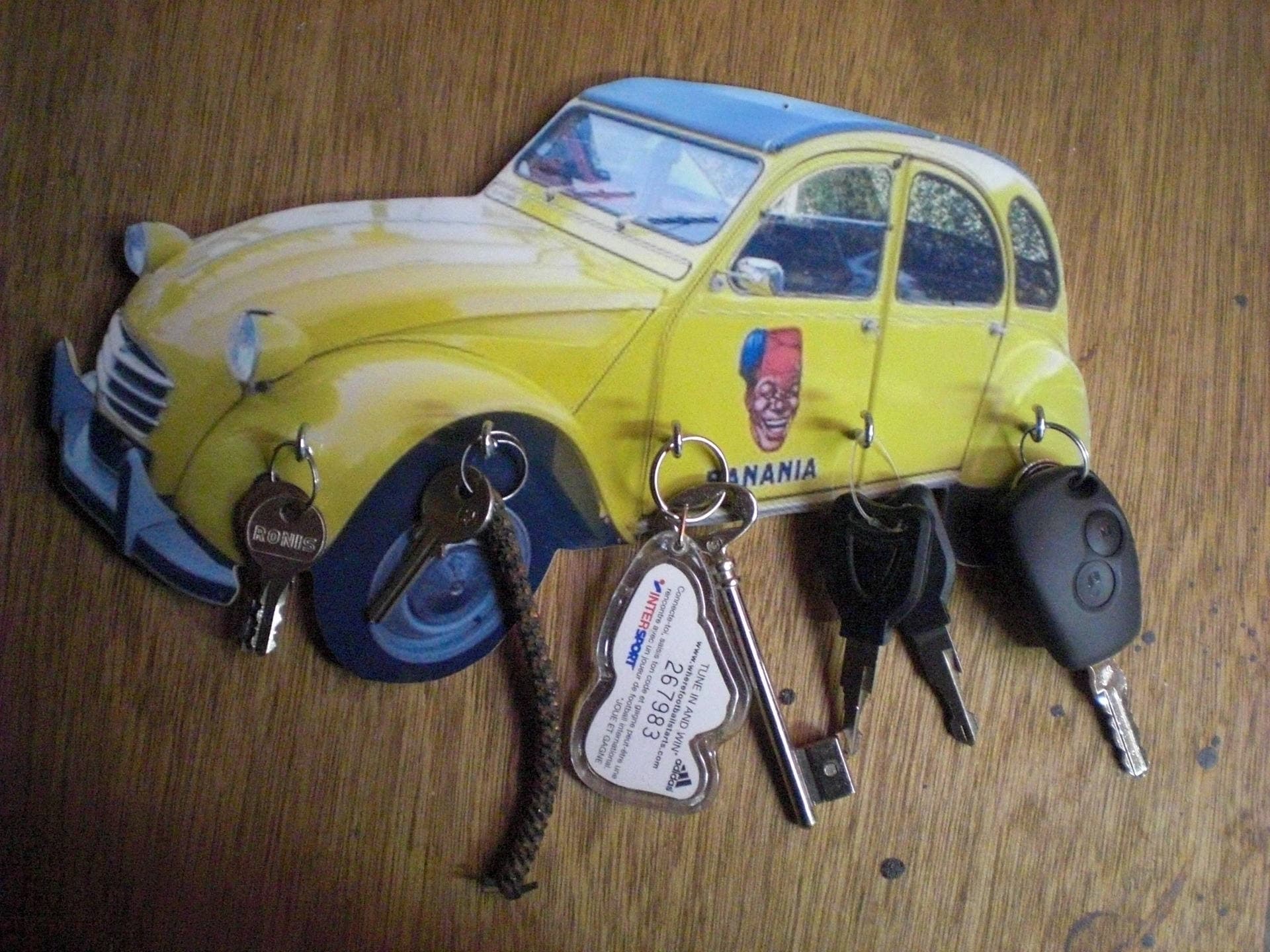2Cv Publicitaire Porte Clés Mural/ 2Cv Accroche Clés