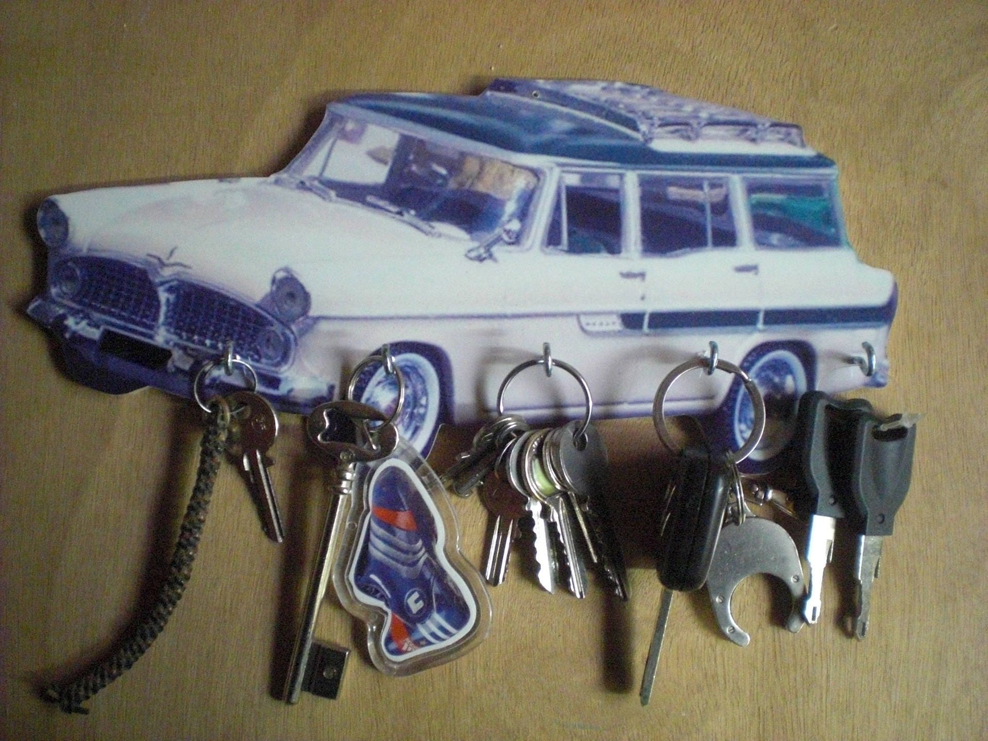 Porte Clés Mural Simca Marly, Accroche Vintage Personnalisé, Portrait Pet, Cadeau Personnalisé