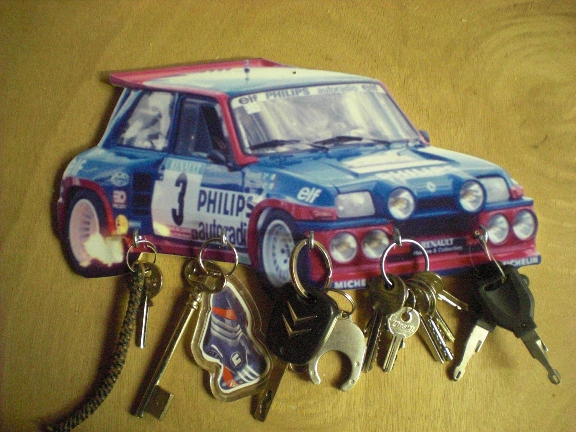 Porte Clés Mural Renault 5 Turbo Rallye , Accroche Vintage Personnalisé.carry Keys Renault Wall Keyc