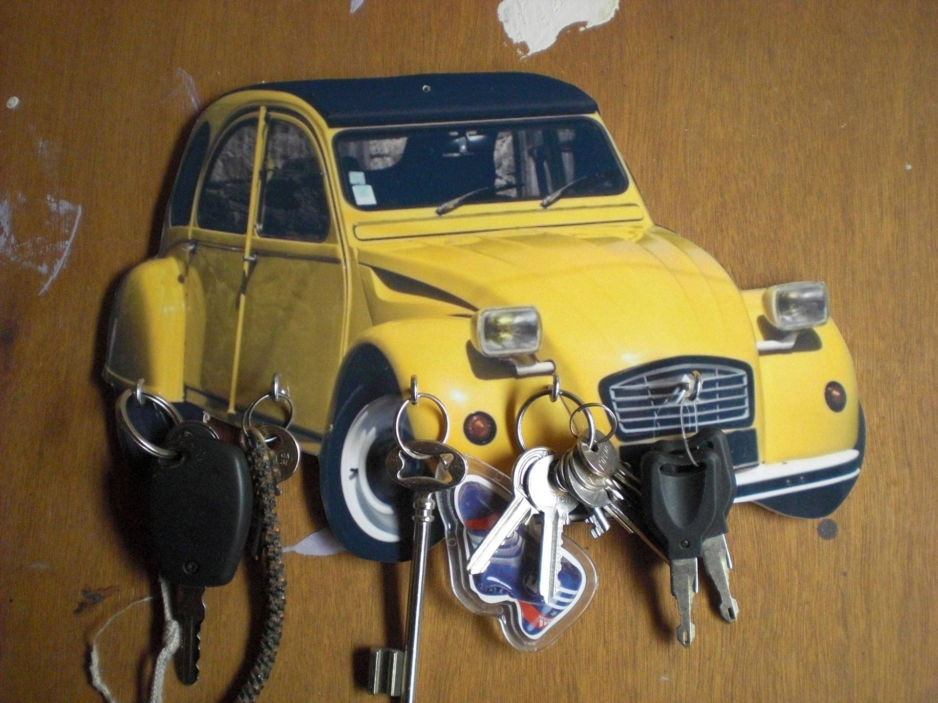 Porte Clés Mural Citroen 2Cv, Accroche Vintage Personnalisé, Portrait Pet, Cadeau Personnalisé