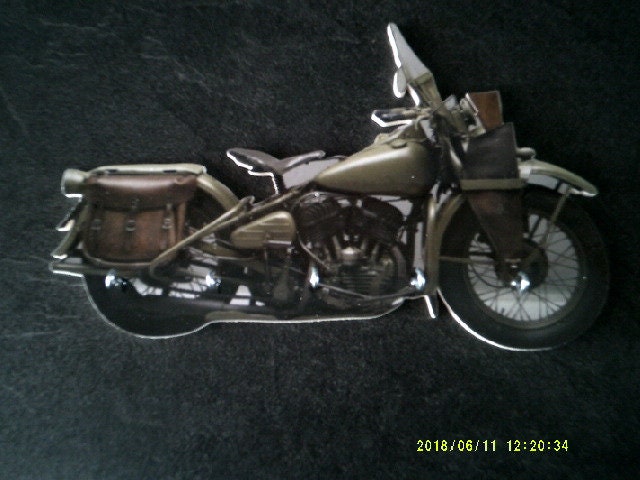 Porte Clés Moto Harley Davidson Armée Militaire/ Accroche Militaire