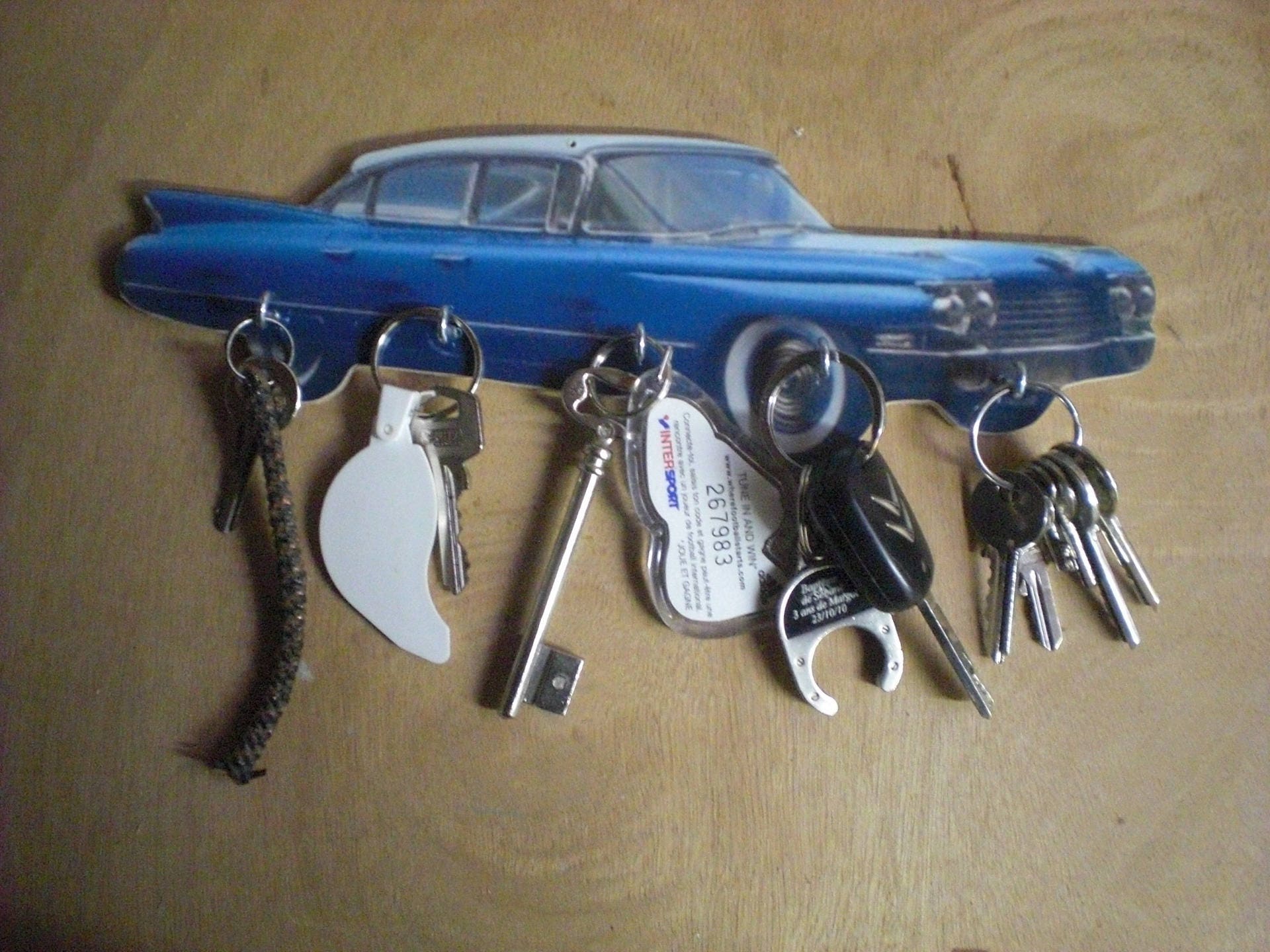 Porte Clés Mural Cadillac Window, Accroche Vintage Personnalisé, Portrait Pet, Cadeau Personnalisé