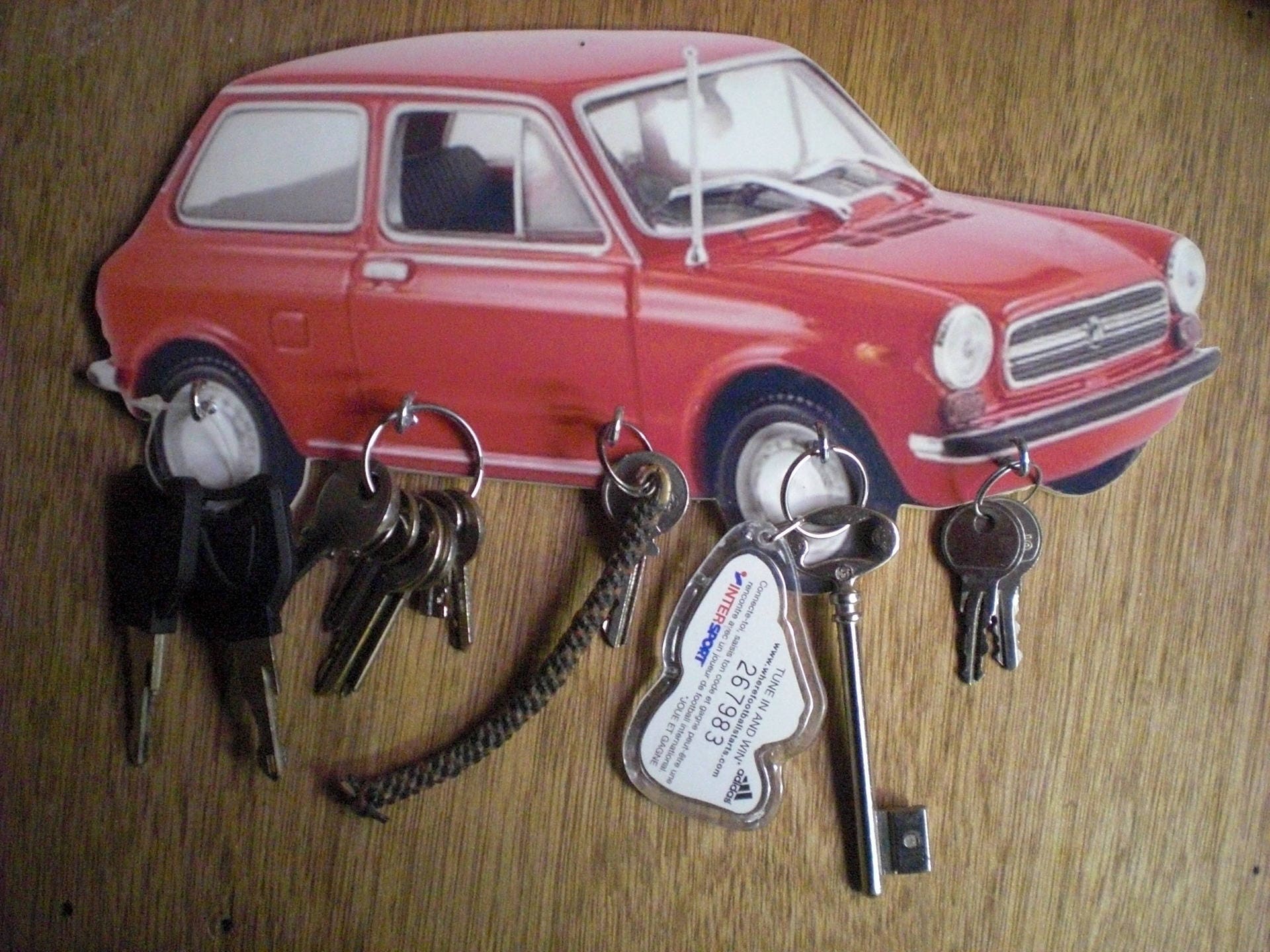 Porte Clés Mural Autobianchi A 112, Accroche Vintage Personnalisé, Portrait Personnalisé, Cadeau Pet