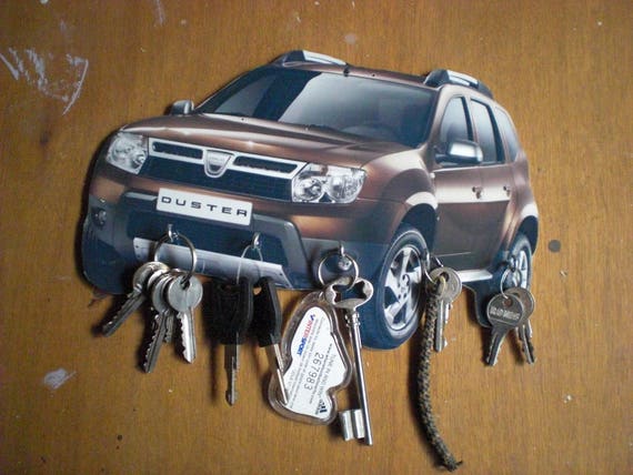 Porte clés mural dacia duster,accroche clés,portrait automobile