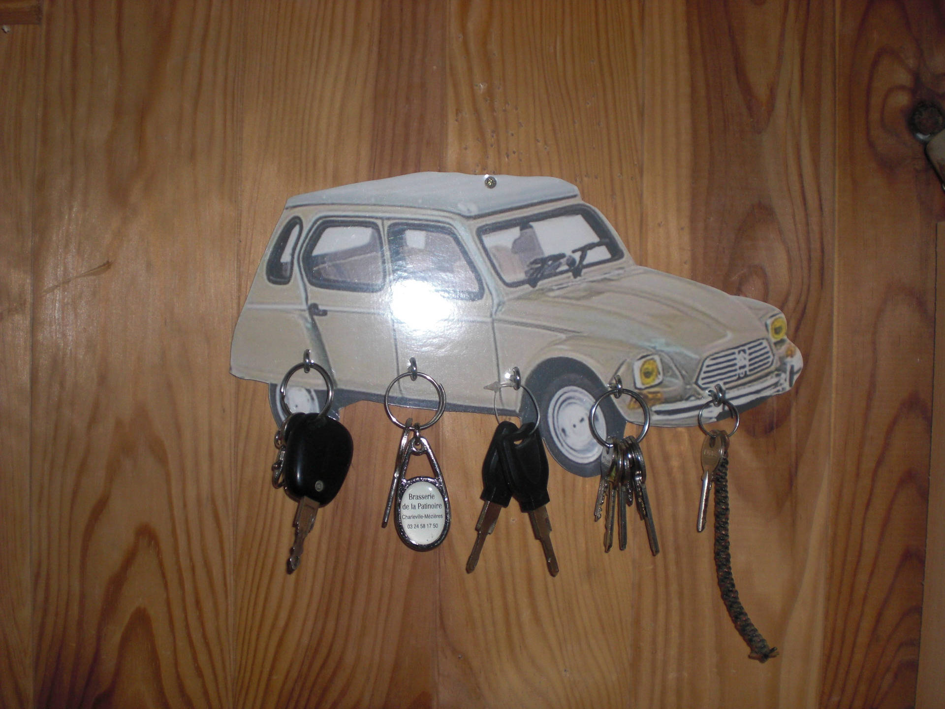 2Cv Dyane Porte Clés Mural, Accroche Mural Vintage Personnalisé