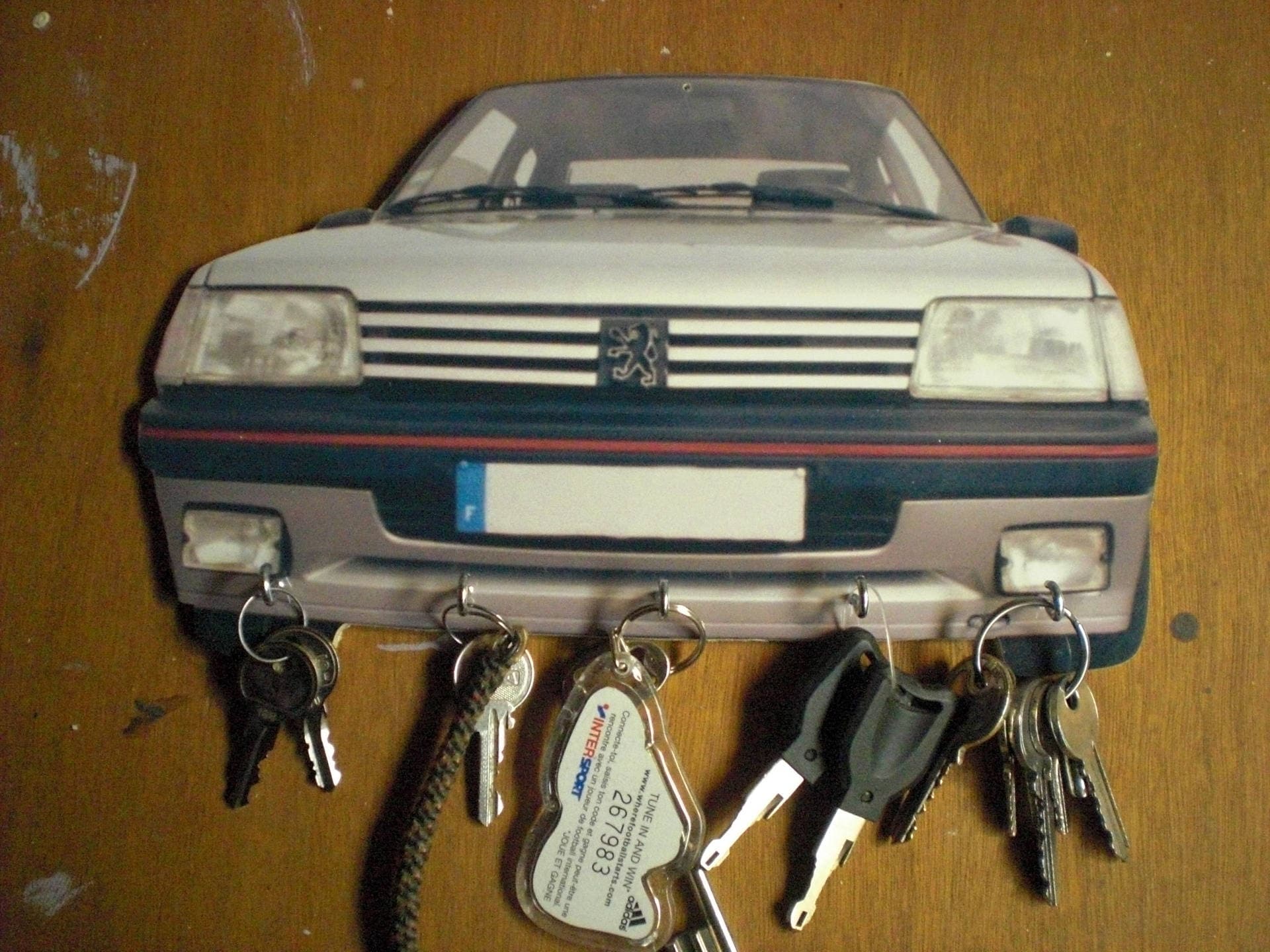 Porte Clés Mural Peugeot 205 Gti, Accroche Vintage Personnalisé, Portrait Pet, Portrait Personnalisé