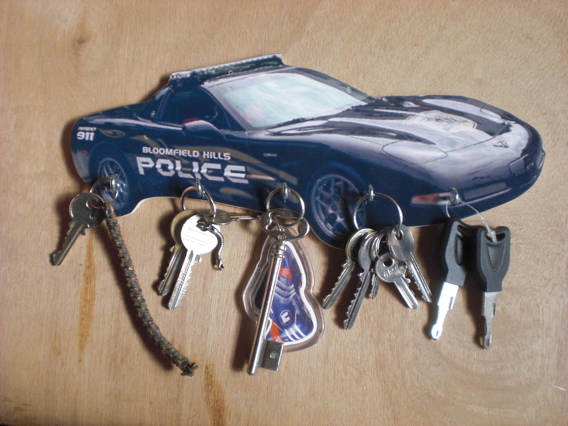 Porte Clés Mural Chevrolet Corvette/Accroche Vintage Personnalisé