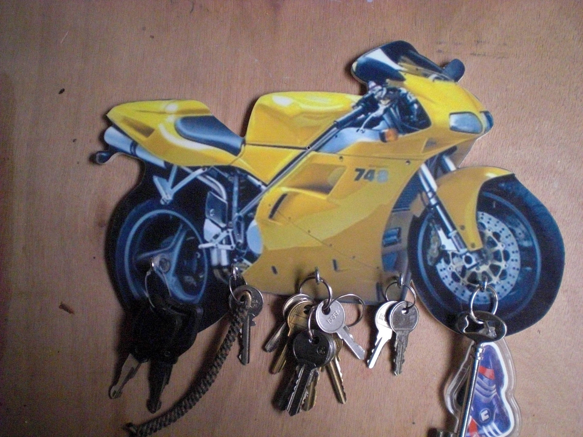 Porte Clés Mural Moto Ducati 748, Accroche Vintage Personnalisé, Portrait Pet, Portrait Personnalisé