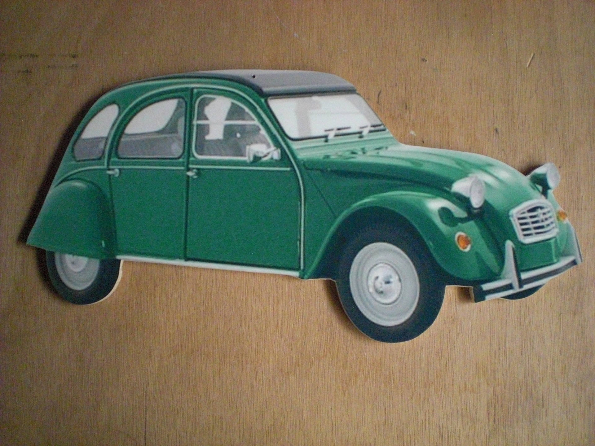 Plaque Décorative Mural Citroen 2Cv Verte Portrait Personnalisé Pet Cadeau Anniversaire