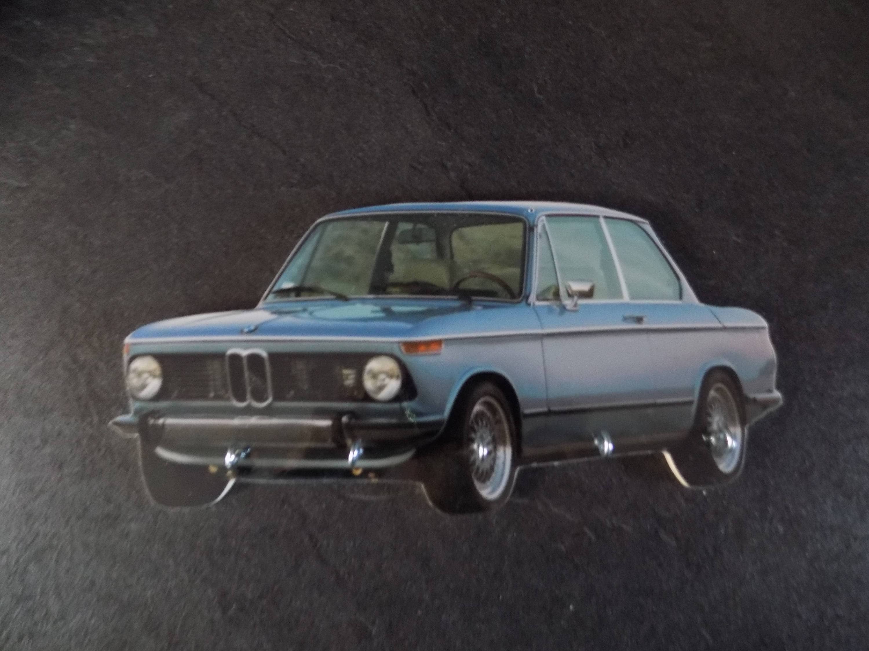 Porte Clés Mural Bmw 2002 Bleu , Accroche Vintage Personnalisé, Hang Keys Wall
