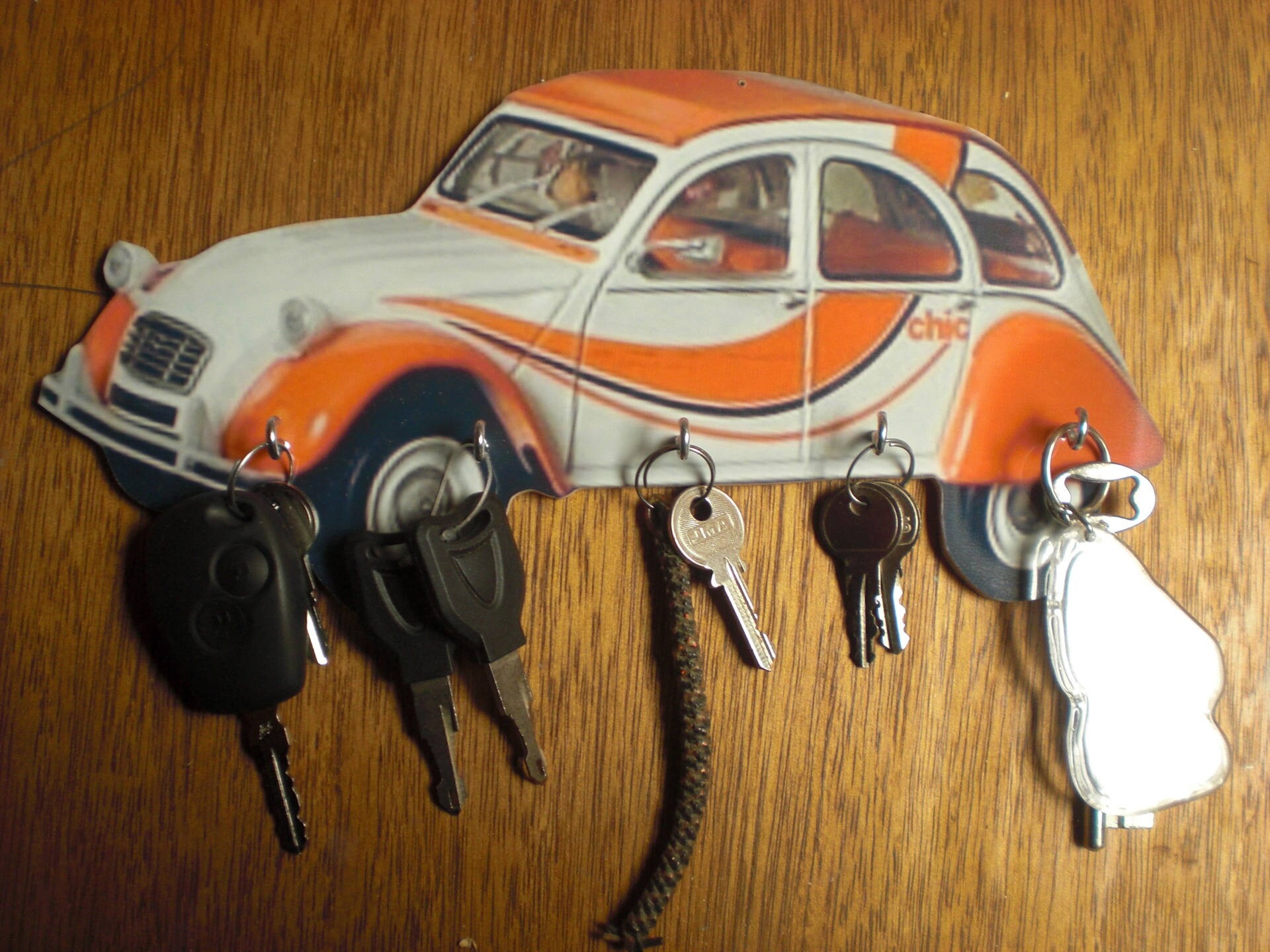 Porte Clés Mural 2Cv Chic, Accroche Vintage Personnalisé