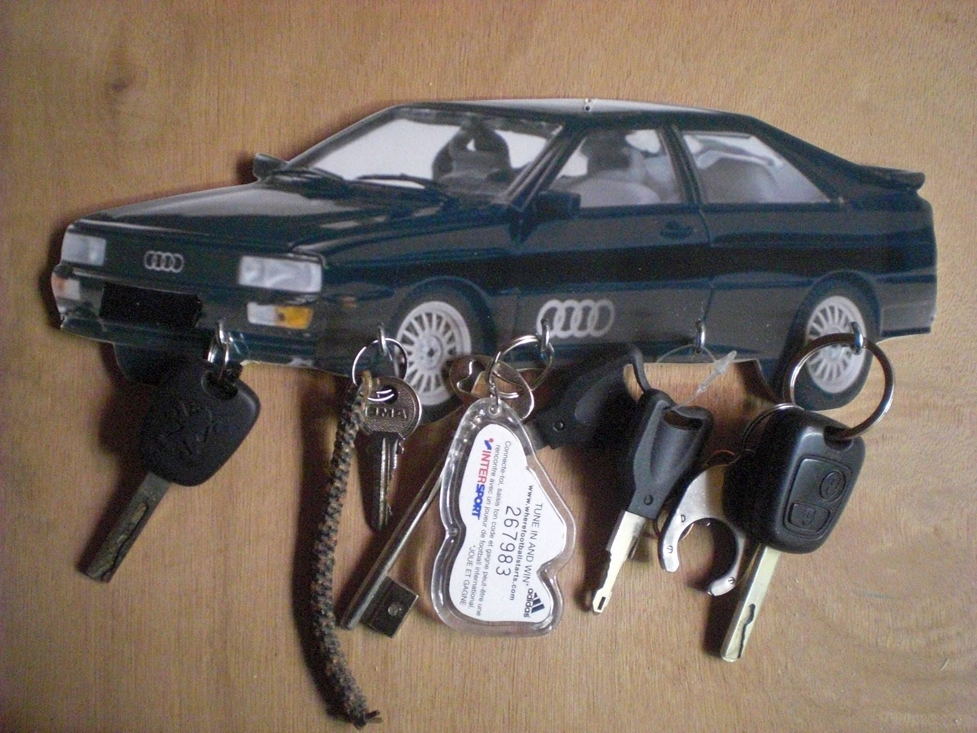 Porte Clés Mural Audi Quattro, Accroche Clés, Portrait Automobile, Portrait Personnalisé, Portrait P