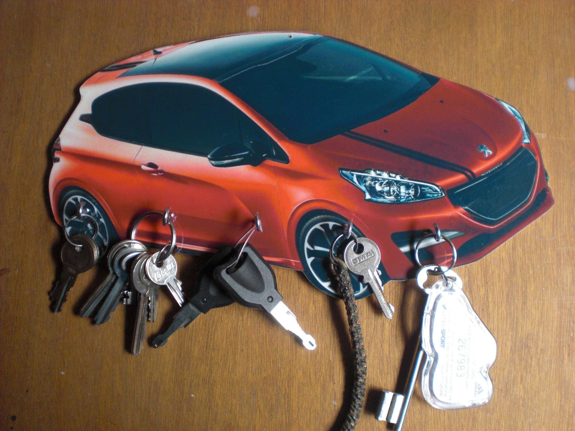 Porte Clés Mural Peugeot 308, Accroche Vintage Personnalisé, Portrait Pet, Cadeau Personnalisé