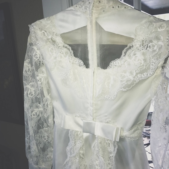 handmade lace wedding dress