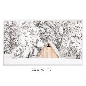 Frame Tv Christmas Art | Winter Frame Tv Art | Cabin Art | Winter Landscape | Holiday Samsung Frame Tv Art | Farmhouse Wall Decor  #0980