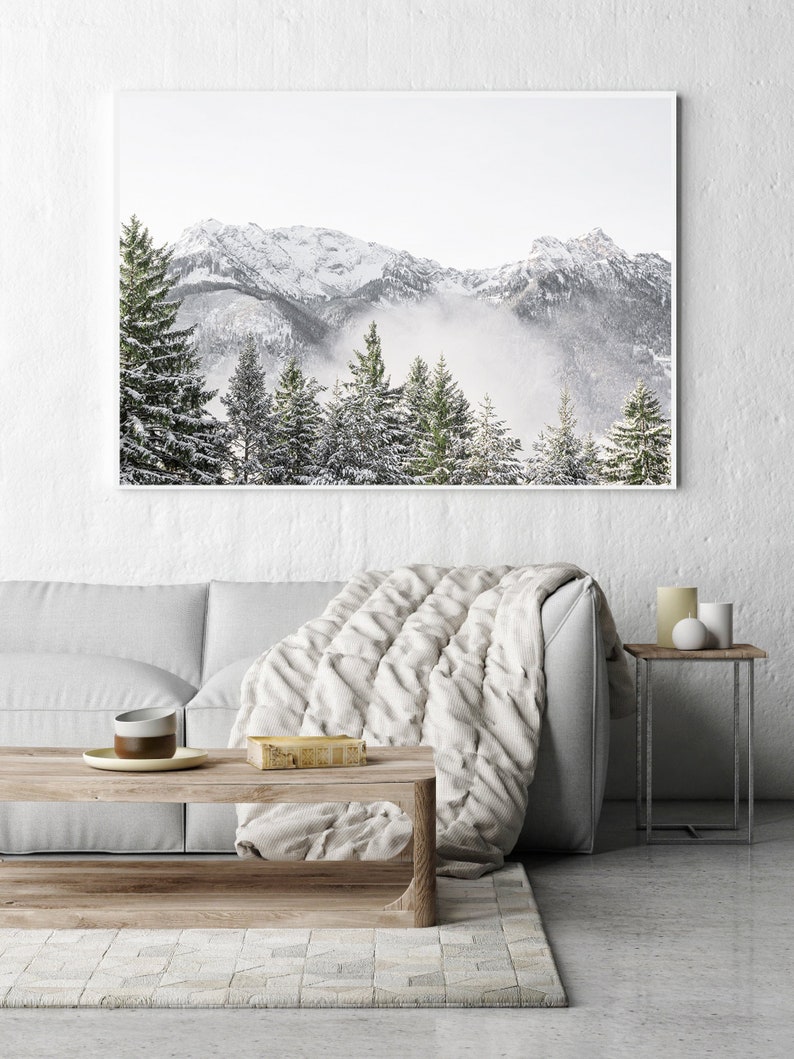 Mountain Art Print Mountain Printable Wall Art Landscape | Etsy