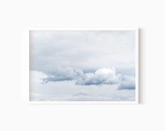 Cloud Photography | Nature Prints | Printable Wall Art | Blue Sky Art Print | Cloud Poster | Digital Download   #0495