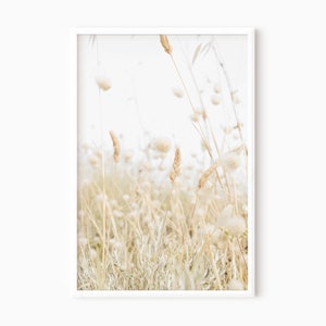 Neutral Grass Print | Beige Wall Art | Printable Farmhouse Print | Digital Download   #1505
