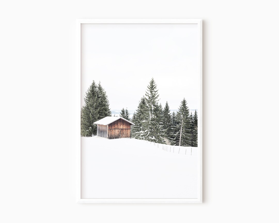 Snowy Landscape Print Winter Snow Scene Printable - Etsy