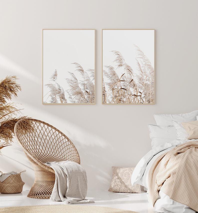 Pampas Grass Print Set Of 2 Farmhouse Decor Printable Art 0325 image 6