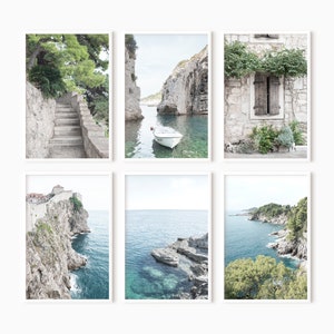 Coastal Set Of 6 Prints | Mediterranean Sea | Croatia Photography | Ocean Wall Art | Summer Prints | Downloadable Art  #1056