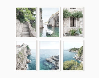 Coastal Set Of 6 Prints | Mediterranean Sea | Croatia Photography | Ocean Wall Art | Summer Prints | Downloadable Art  #1056