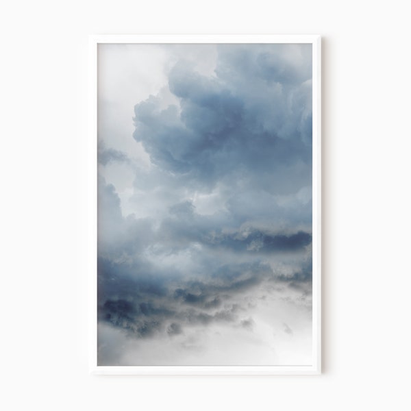 Blue Cloud Photography | Digital Navy Blue Wall Art Print | Printable DOWNLOAD   #0383