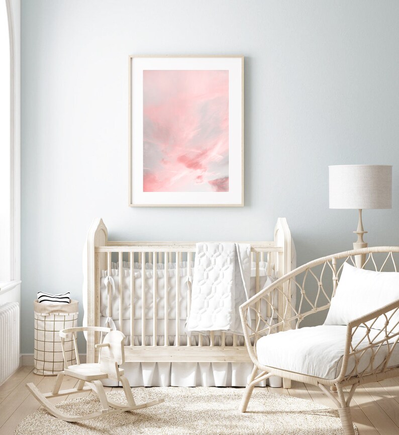 Cloud Art Print Nursery Decor Cloud Wall Art Pastel Sky Etsy