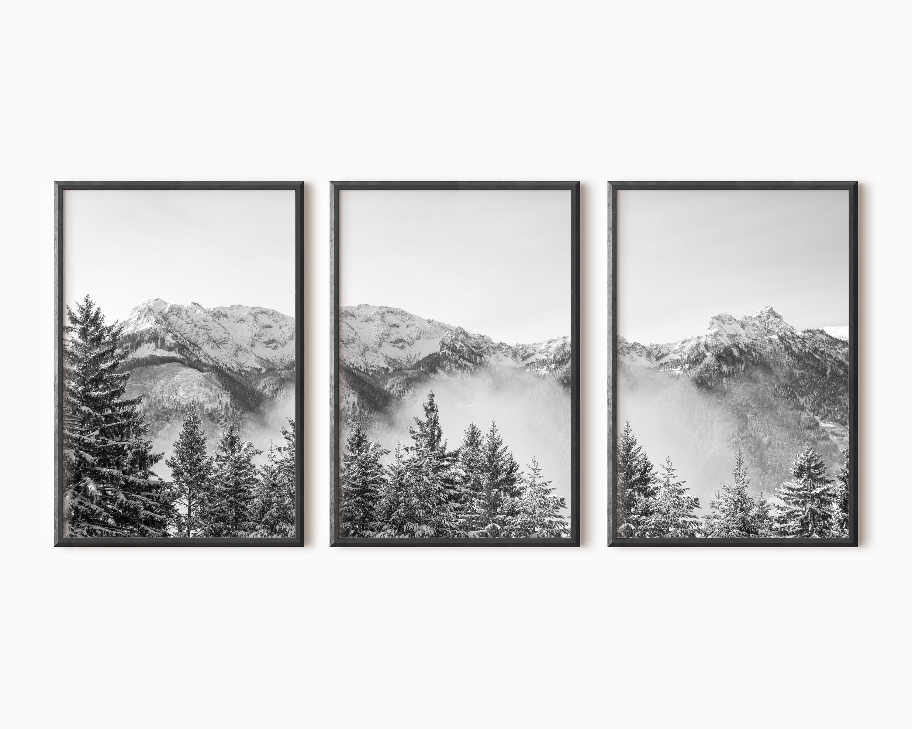 Mountain Prints Printable Set of 3 Wall Art Forest Printable - Etsy Canada