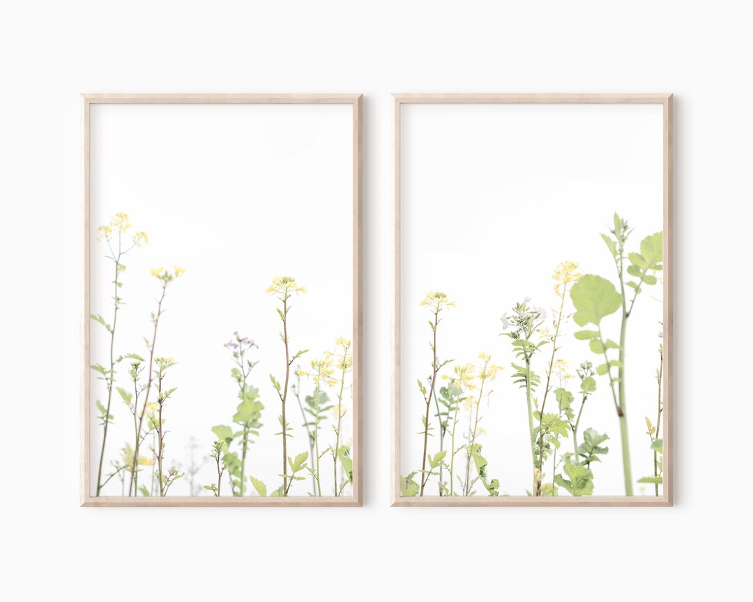 Set of 2 Wildflower Prints Printable Spring Wall Art Instant Download ...