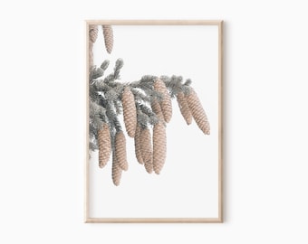 Pine Cone Wall Art | Printable Forest Art Print    #1127