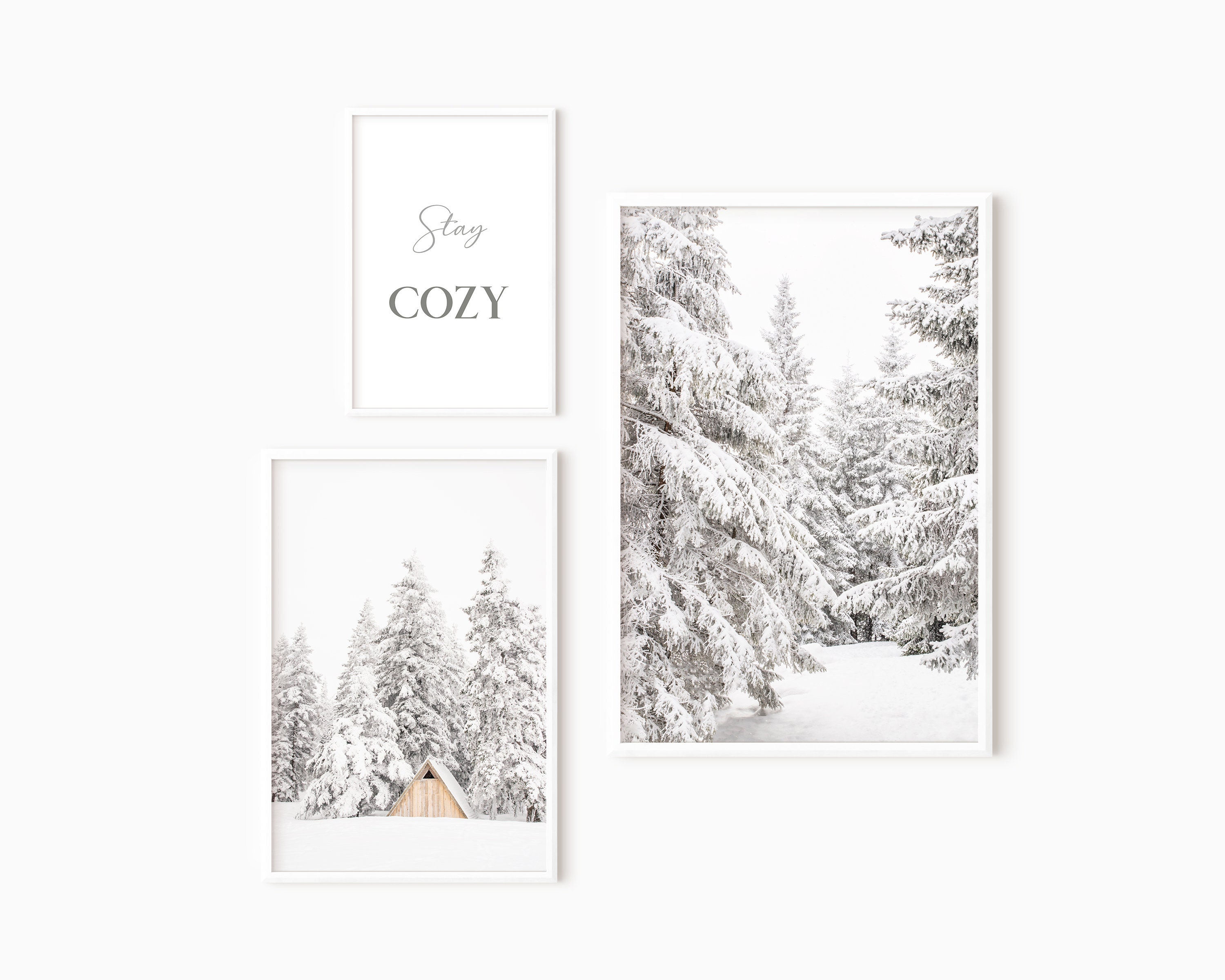 Winter Prints Set of 3 | Christmas Wall Art | Digital Download ...