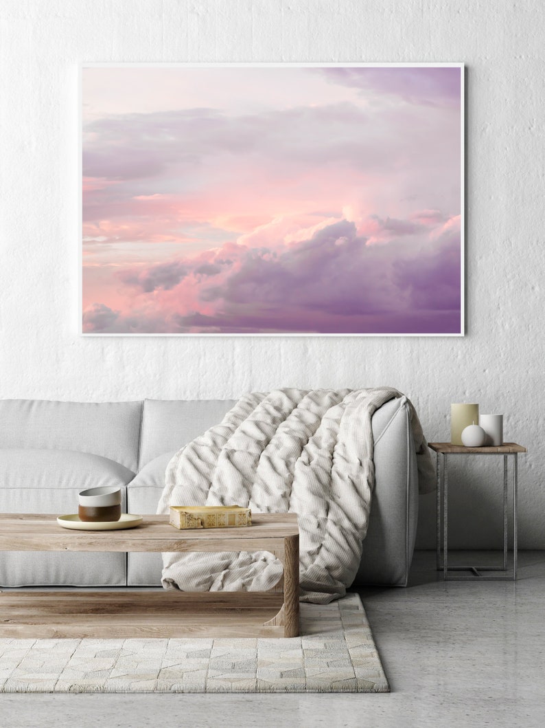 Pink Clouds Wall Art Cloud Photography Pink Nursery Decor Etsy