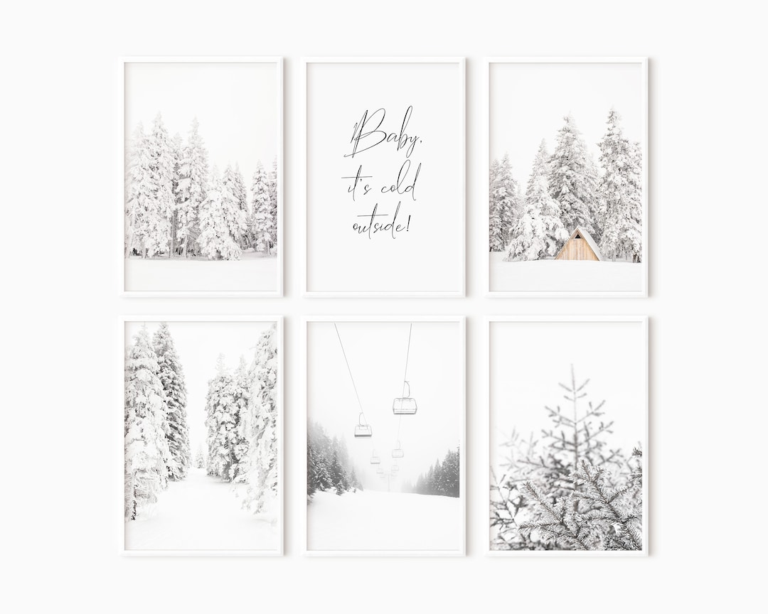 Winter Set of 6 Prints | Downloadable Christmas Prints | Winter ...