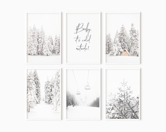 Winter Set Of 6 Prints | Downloadable Christmas Prints | Winter Landscape Photography | Winter Scene Printable DOWNLOAD   #1076