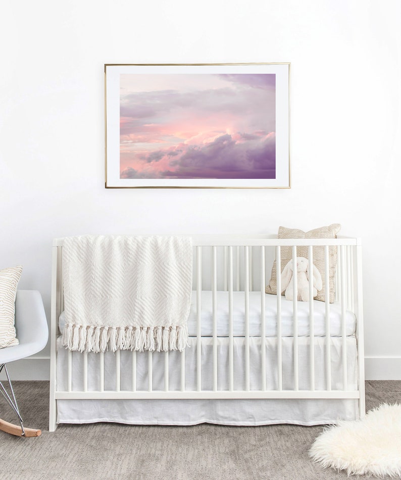 Pink Clouds Wall Art Cloud Photography Pink Nursery Decor Etsy
