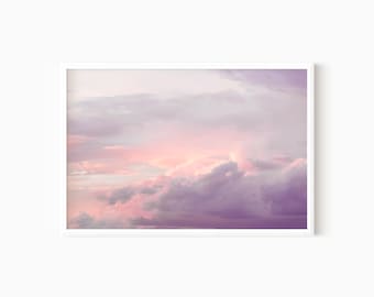 Pink Clouds Wall Art | Cloud Photography | Pink Nursery Decor | Baby Girls Room | Landscape Art | Pink Sky Print - PRINTABLE WALL ART #0770