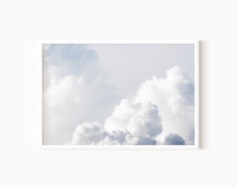 Cloud Print | Downloadable Prints | Light Blue Photo | Digital Prints Wall Art | Storm Clouds Photography   #0329