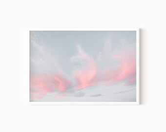 Roze wolken kunstafdruk | Afdrukbare zonsondergangfotografie DOWNLOAD #0385